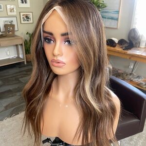 Custom Human Hair Wavy Lace Front Wig